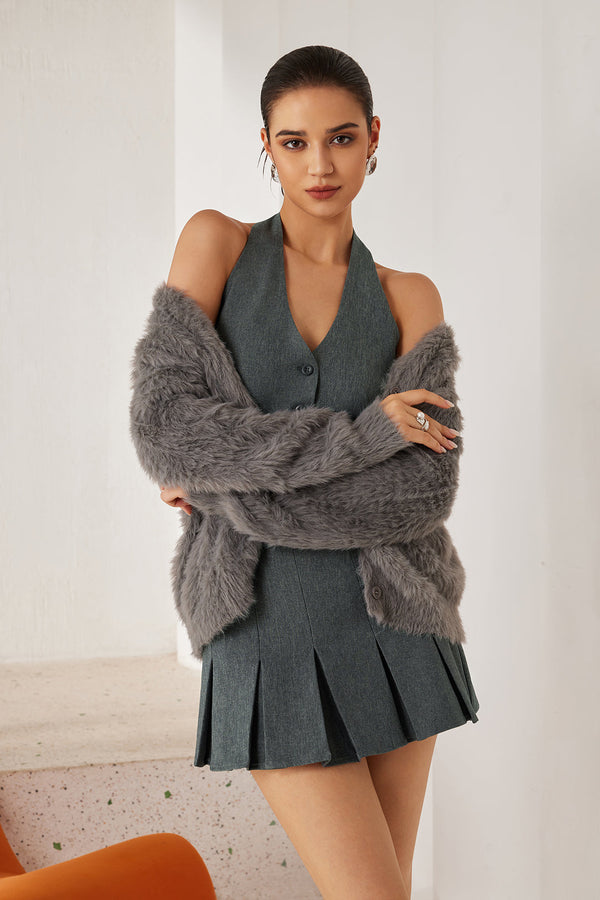 Gweeks - Soft Dokulu Angora Hırka - gweeks.com