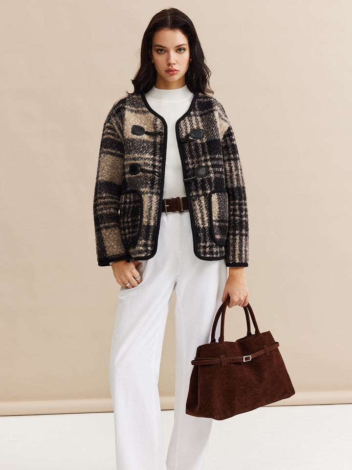 Gweeks - Soft Plaid Toggle Mont - gweeks.com