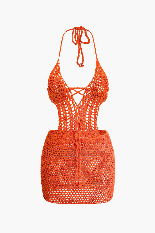 Gweeks - Solstice Crochet Halter Elbise - gweeks.com