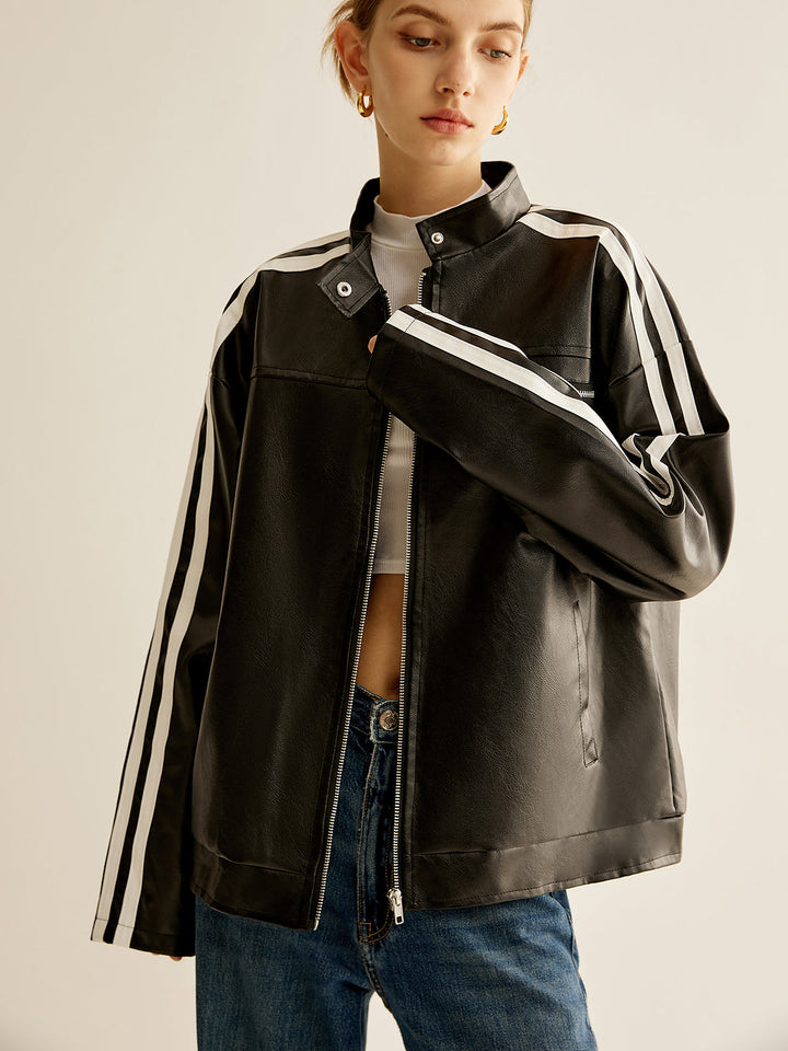 Gweeks - Striker Leather Track Jacket - gweeks.com