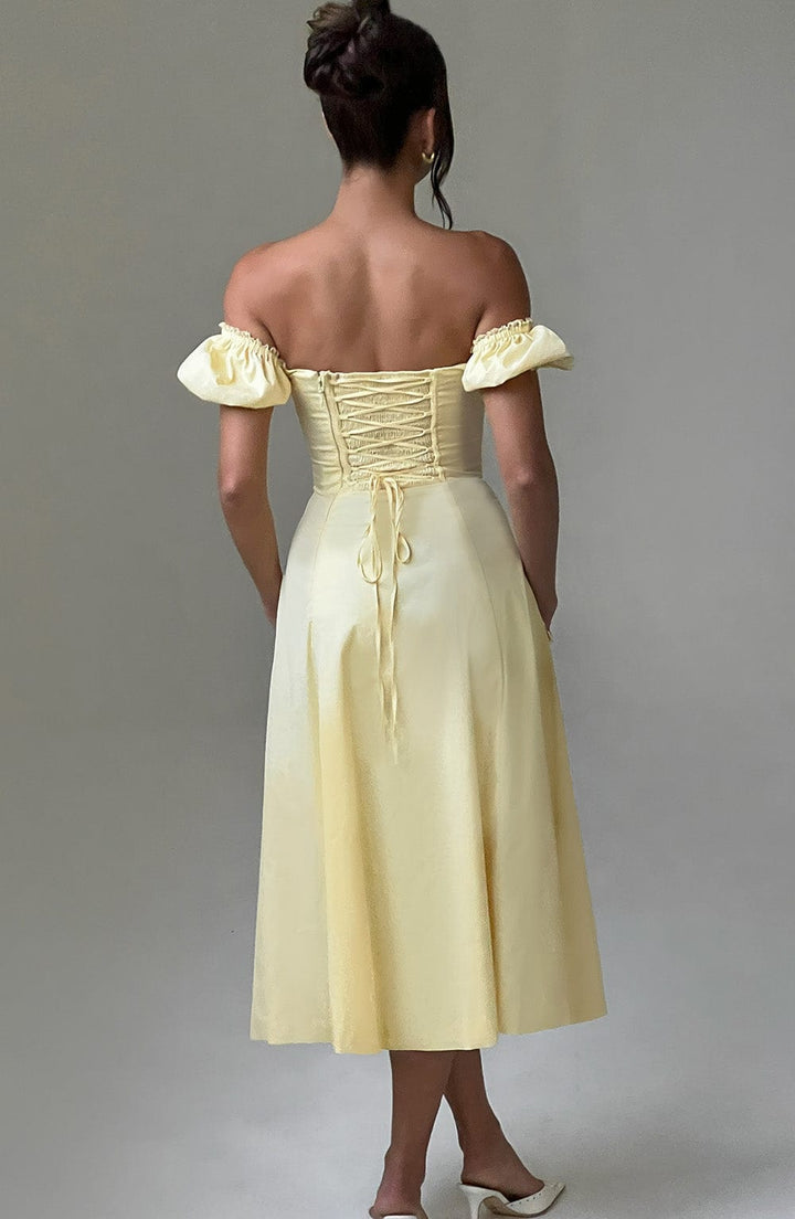 Gweeks - Sunlit Charm Midi Elbise - gweeks.com