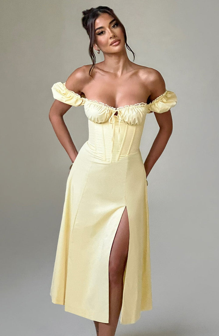 Gweeks - Sunlit Charm Midi Elbise - gweeks.com