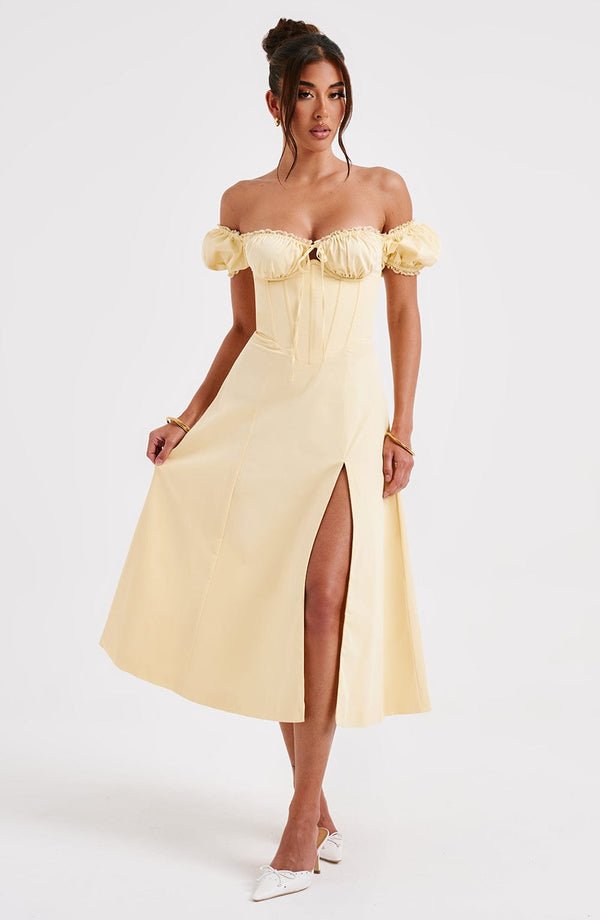 Gweeks - Sunlit Charm Midi Elbise - gweeks.com