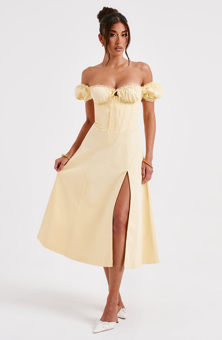 Gweeks - Sunlit Charm Midi Elbise - gweeks.com