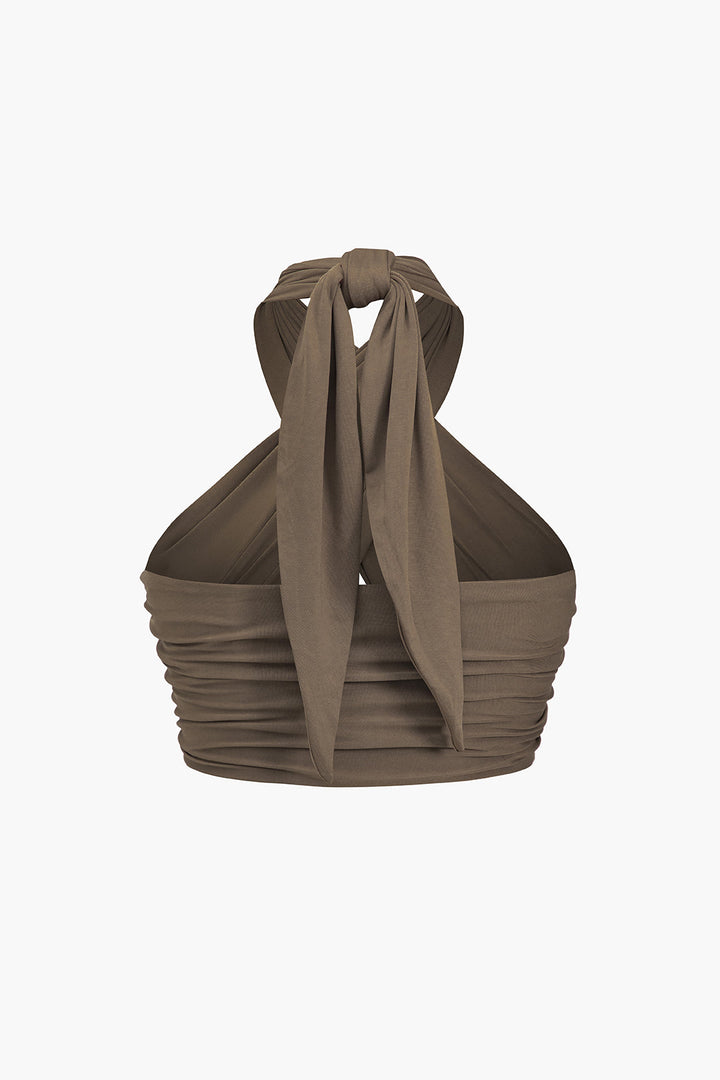 Gweeks - Twist Elegance Halter Bluz - gweeks.com