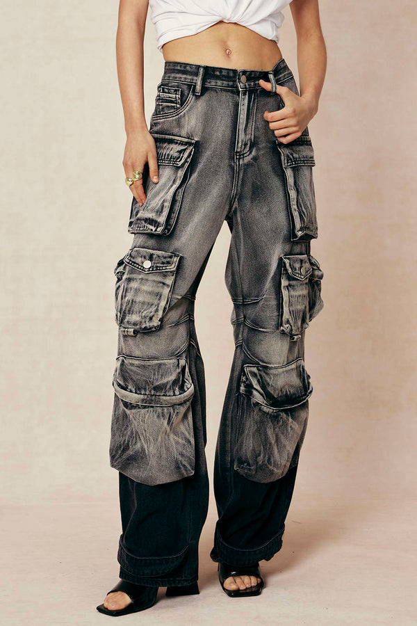 Gweeks - Urban Cargo Denim Pantolon - gweeks.com
