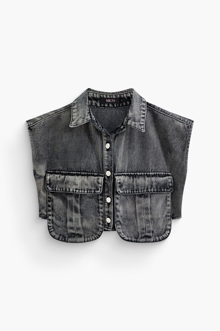 Gweeks - Urban Layered Denim Yelek - gweeks.com