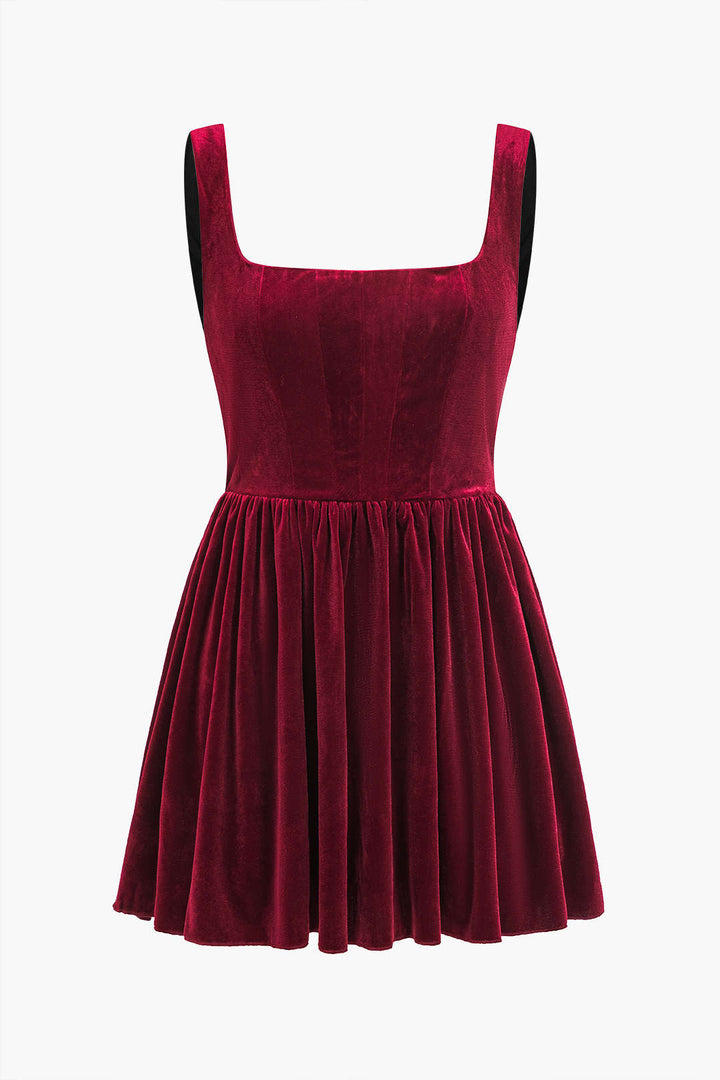 Gweeks - Velvet Charm Mini Elbise - gweeks.com