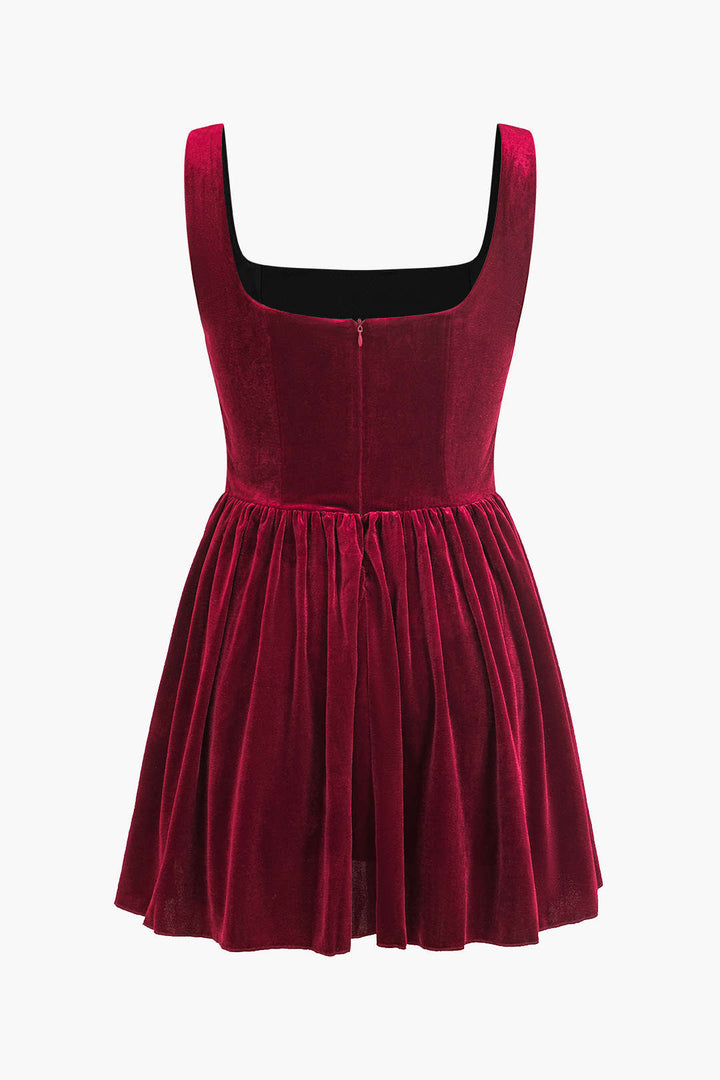 Gweeks - Velvet Charm Mini Elbise - gweeks.com