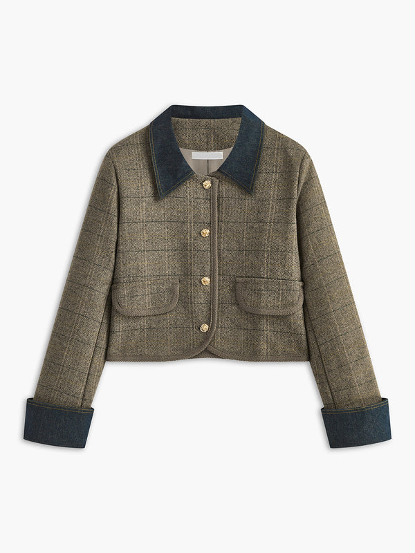 Gweeks - Vintage Touch Tweed Ceket - gweeks.com